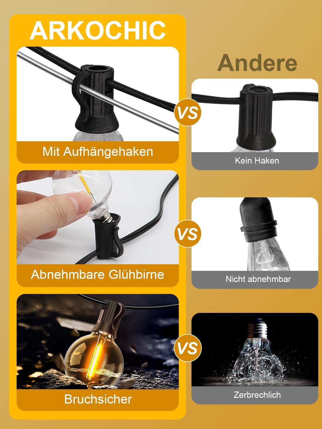 Guirlande lumineuse - dimmable 45m, contrôle APP, IP44, télécommande