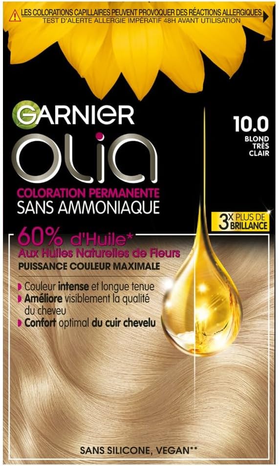 Garnier - Olia coloration permanente - blond très clair - huiles naturelles - 10.0
