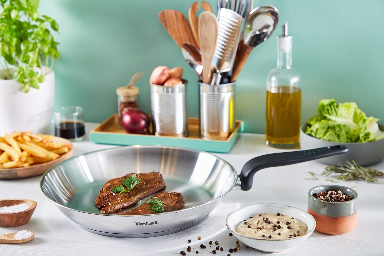 Tefal - Primary inox - poêle 24 cm - garantie 10 ans induction E3080404