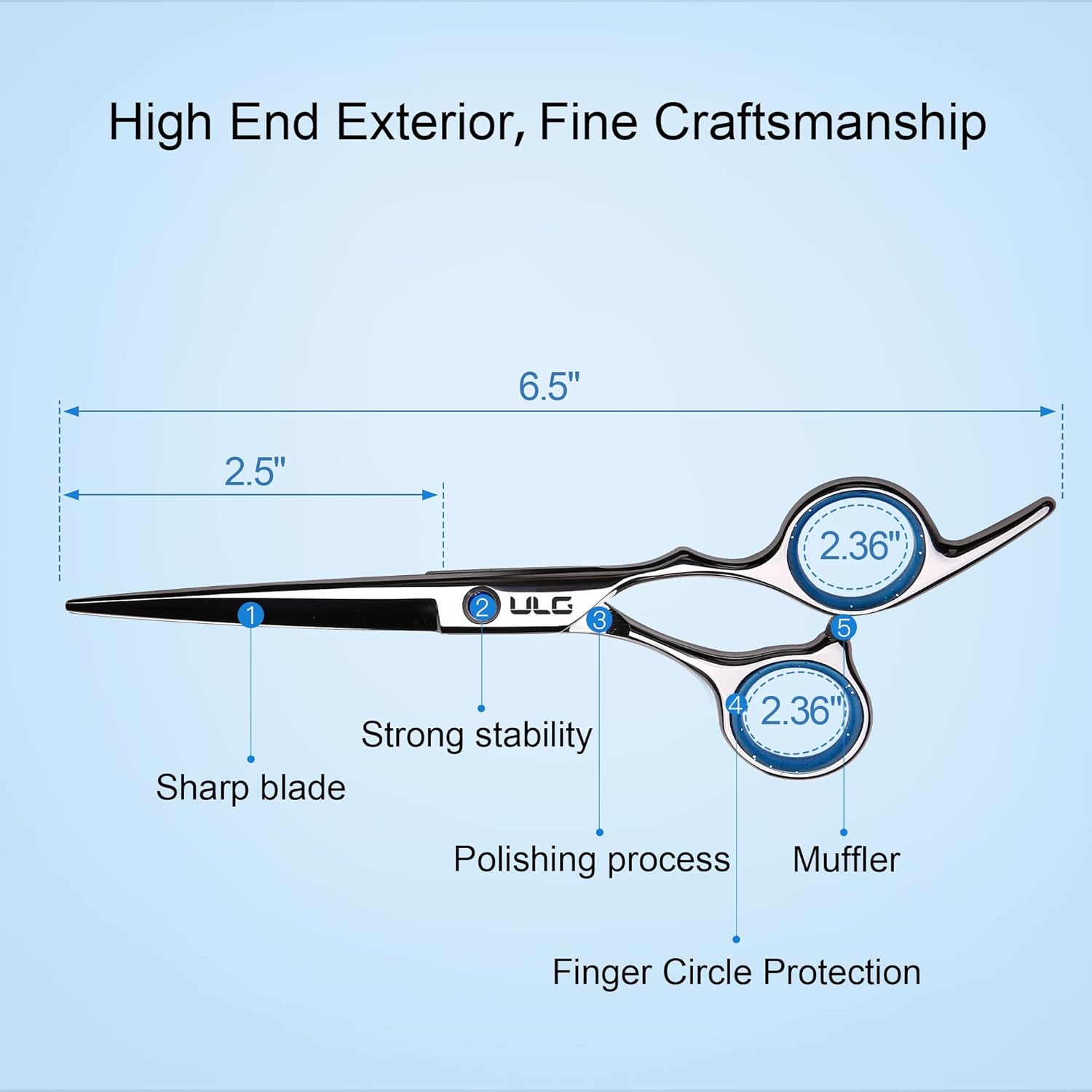 Ulg - Extra Sharp - 16,5 cm - Acier inoxydable japonais, repose-doigt amovible