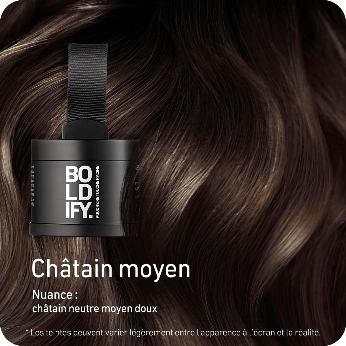 BOLDIFY - poudre racines cheveux - 4g - camouflage gris naturel