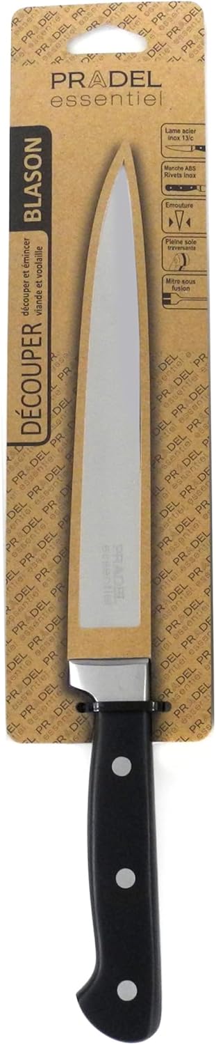 Couteau à découper - Blason - lame 20 cm inox 13C satiné - noir