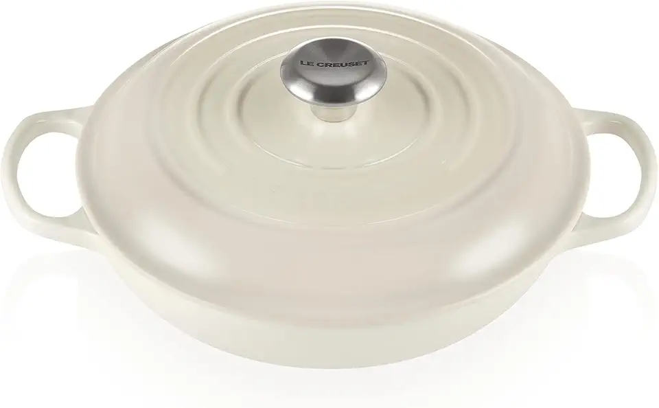 Le Creuset - Faitout Signature - 26 cm, 2 L, fonte émaillée, Meringue - 21180267164430