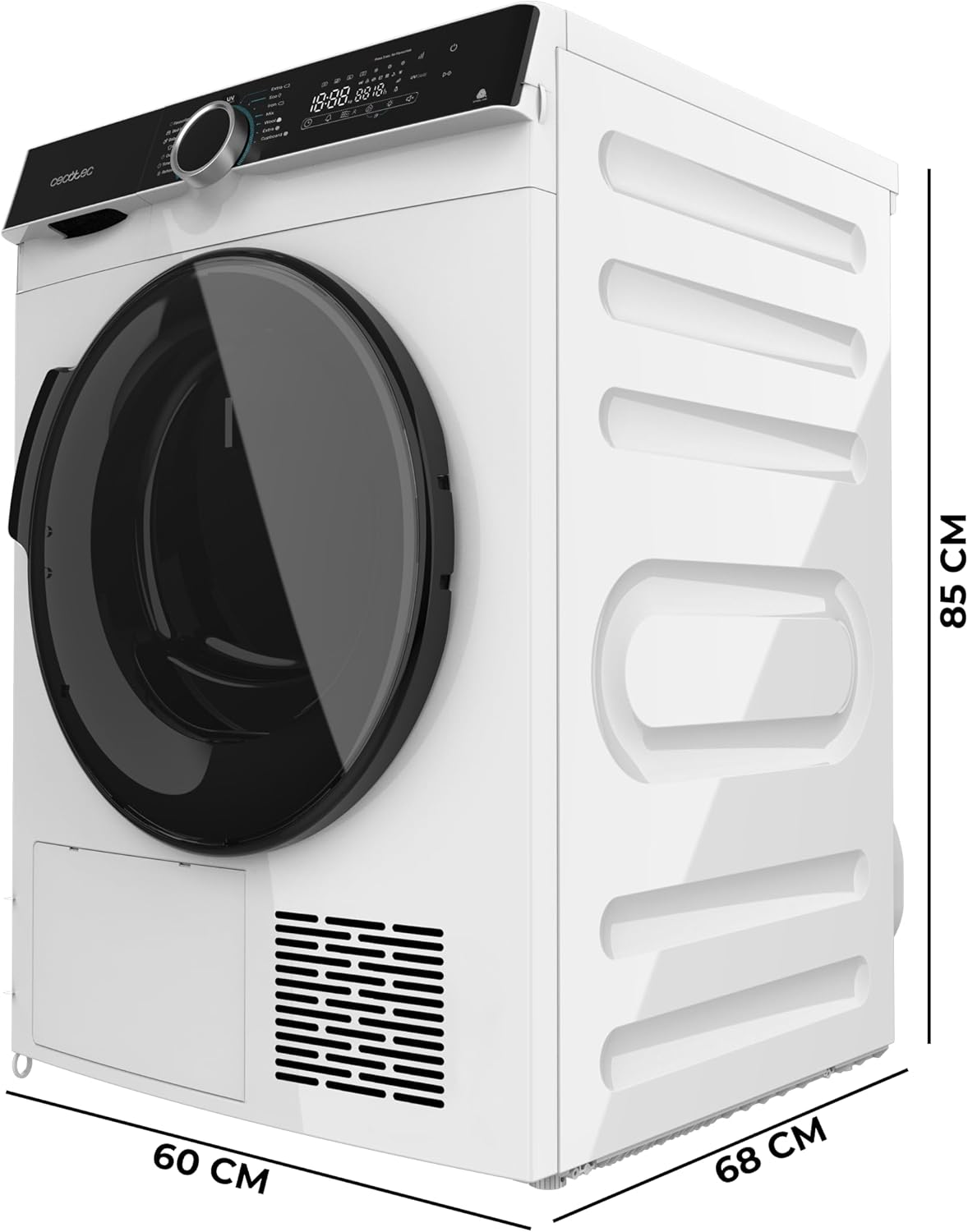 Cecotec - sèche-linge 10kg, pompe à chaleur, A+++, 14 programmes, UV, Bolero Dresscode Dry 10505