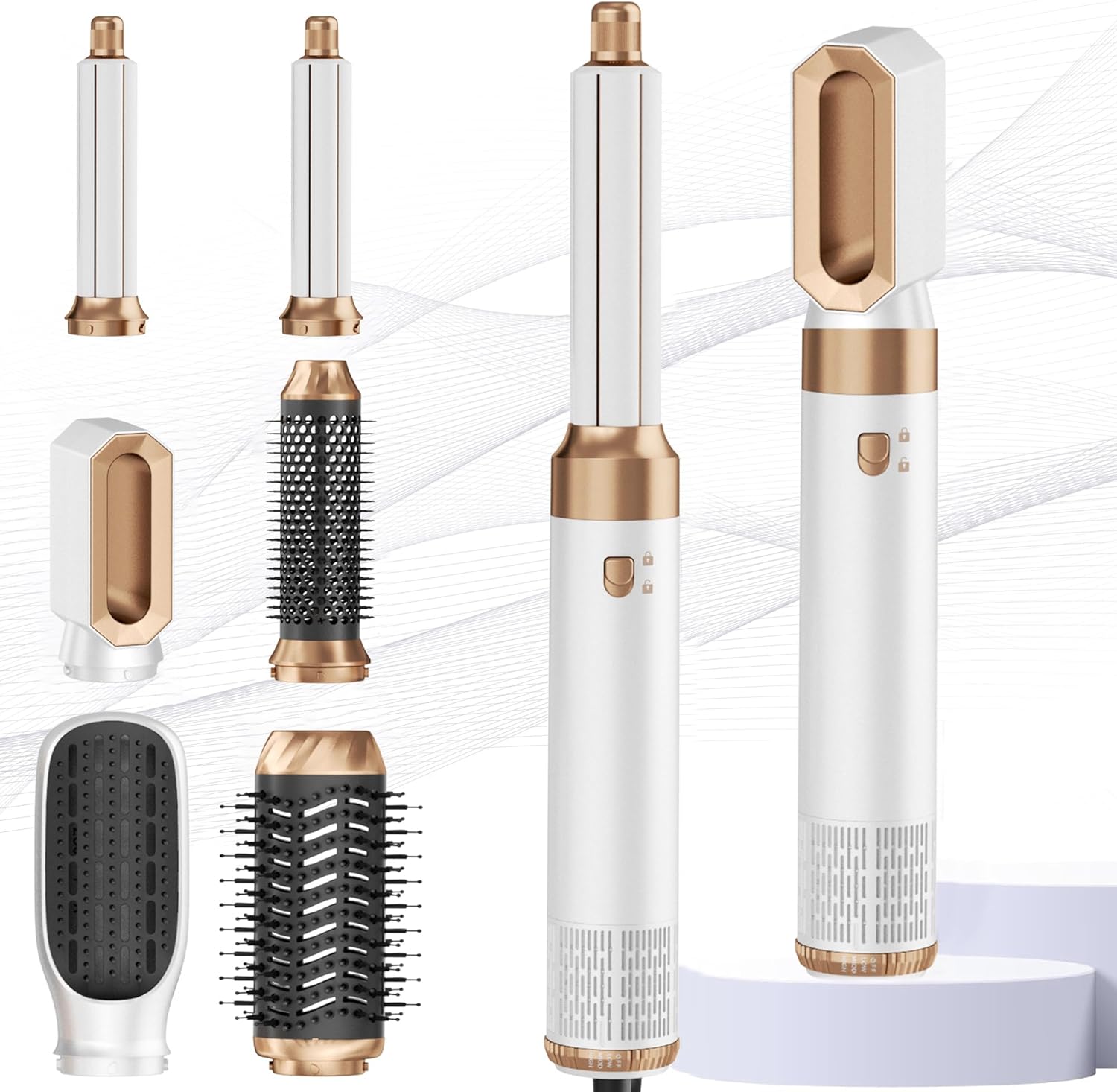 Pro Air Styler - 6 en 1, 1000W, sèche, boucle, lisse, brosse à air