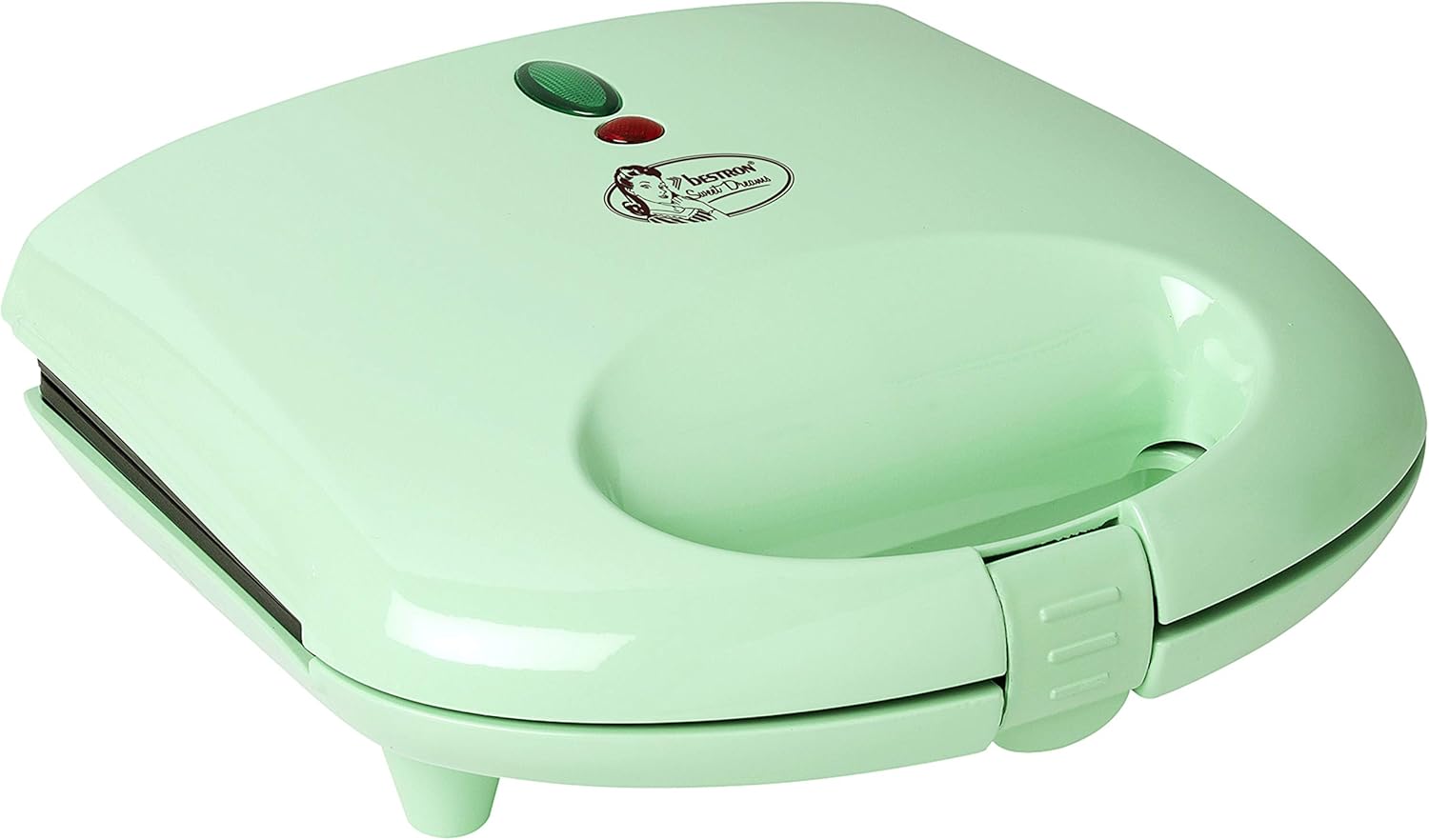 Bestron - Gaufrier Rétro - 700W, revêtement antiadhésif, vert menthe
