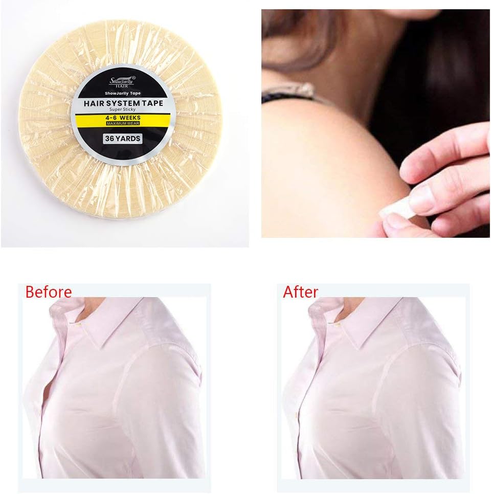 ShowJarlly - rouleau ruban adhésif lace extra fort - 0.8cm x 36Yards