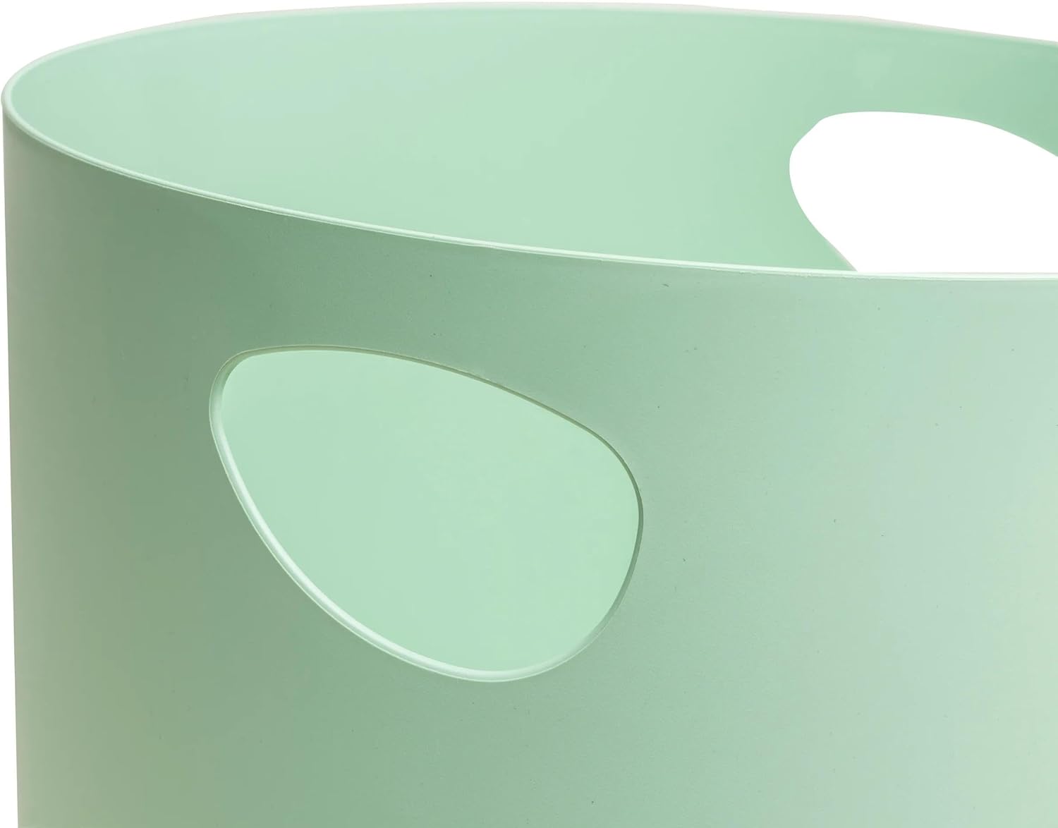 Exacompta - corbeille à papier Ecobin - 15L - poignées, vert sauge, 26,3x26,3x33,5cm - 45380D