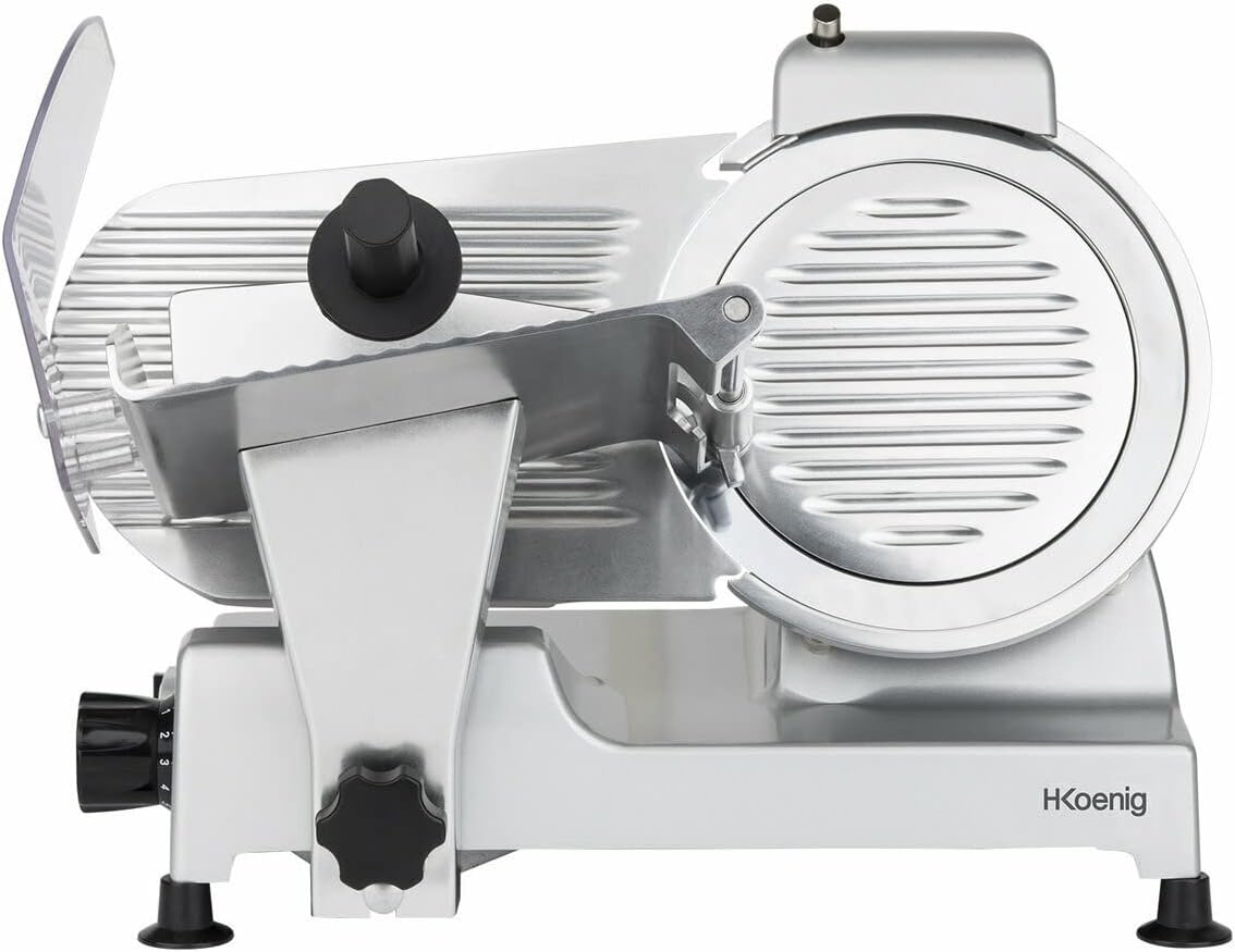 H.Koenig - trancheuse MSX220 - lame 20 cm, coupe 0-12 mm, aiguiseur intégré, plateau large, 282 rpm - MSX220