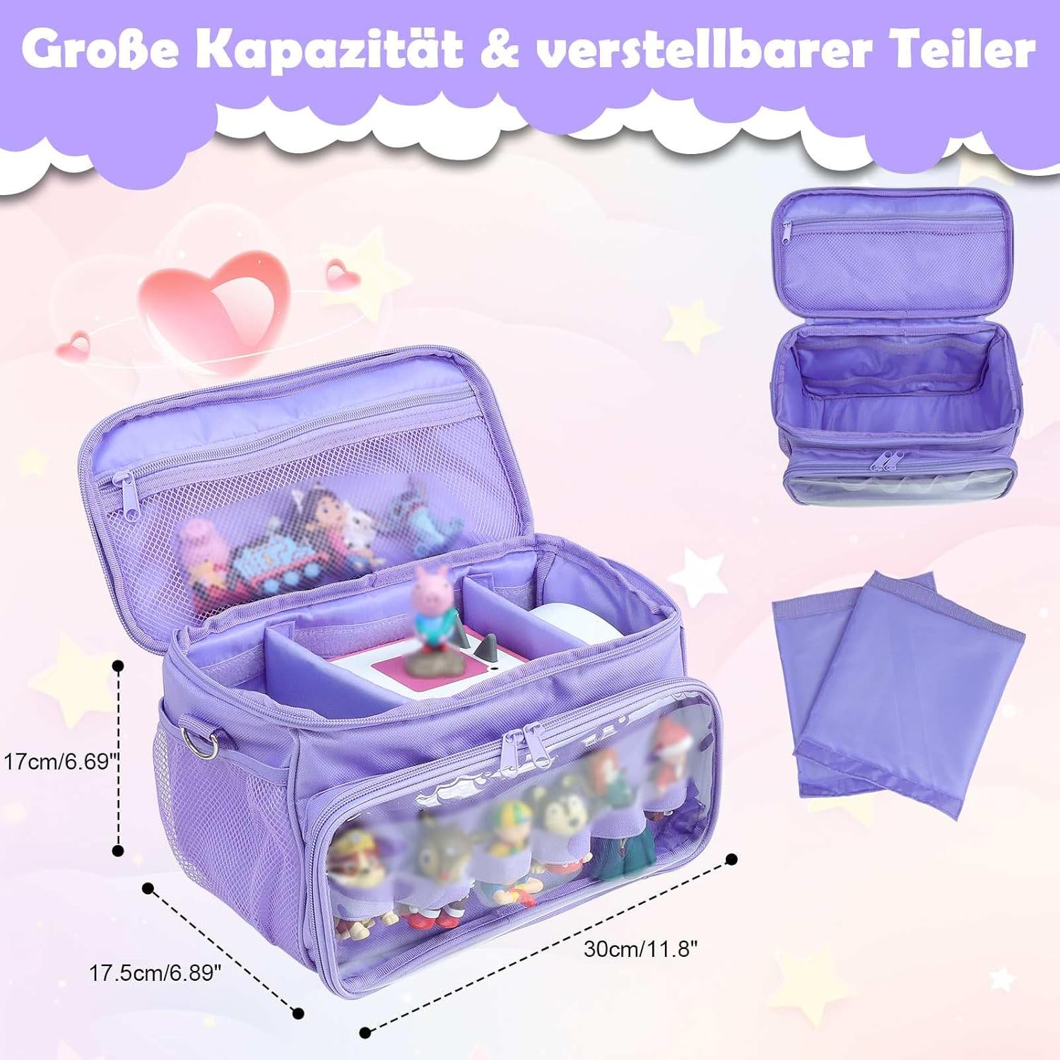 Sac Transport Toniebox - étui violet, grande capacité, bandoulière