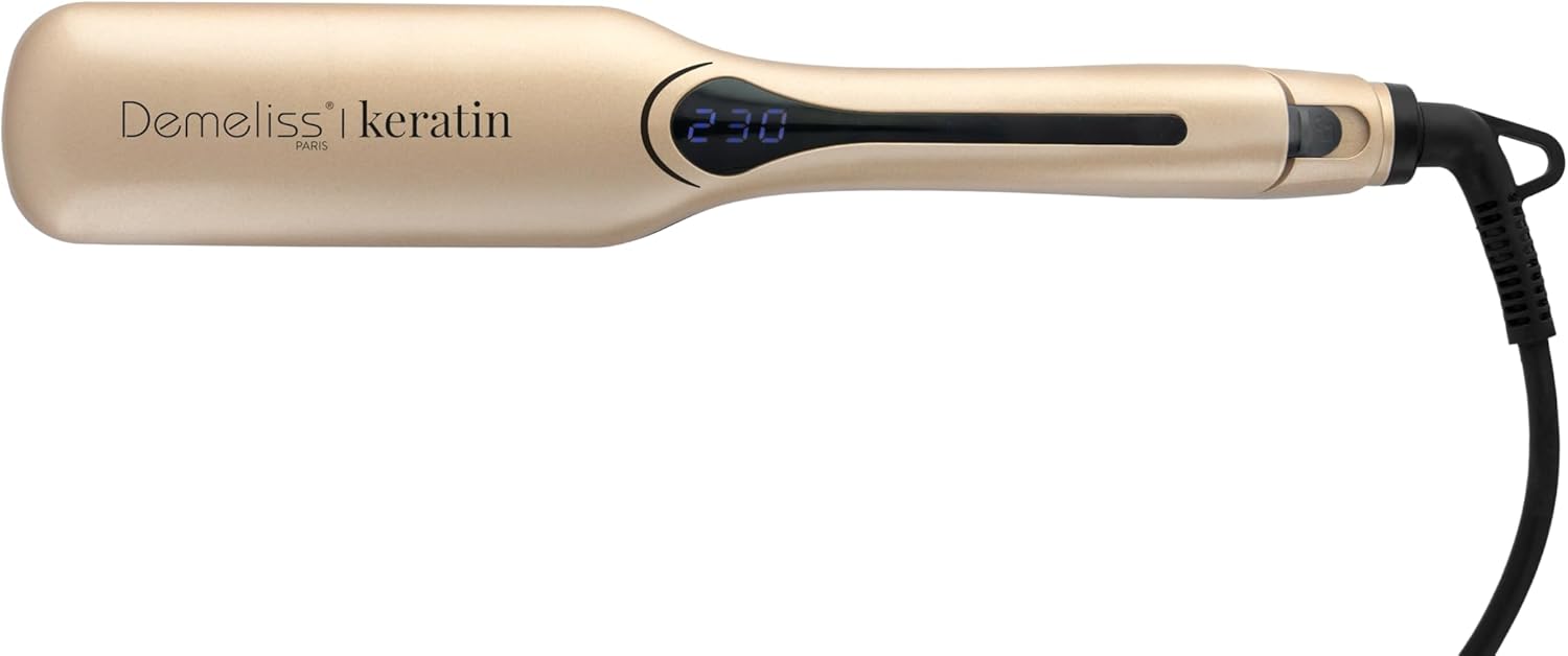 Demeliss - Saint Algue Kera-GOLD XL - plaques larges, 14 températures, écran digital, cordon rotatif - Kera-GOLD XL