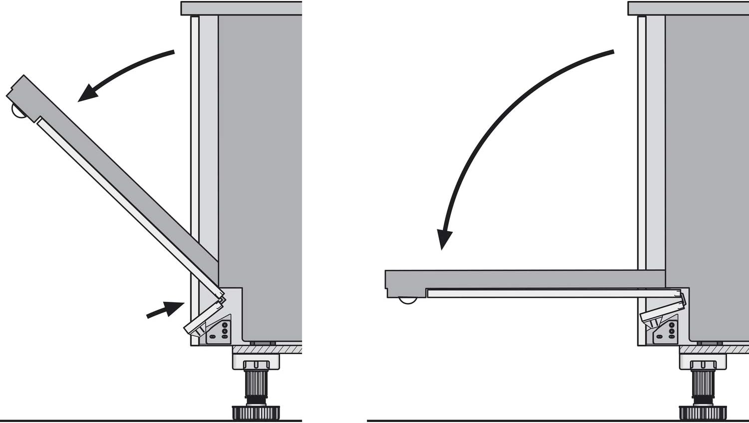Ferrures lave-vaisselle blanc lot de 2 plastique, accessoires montage