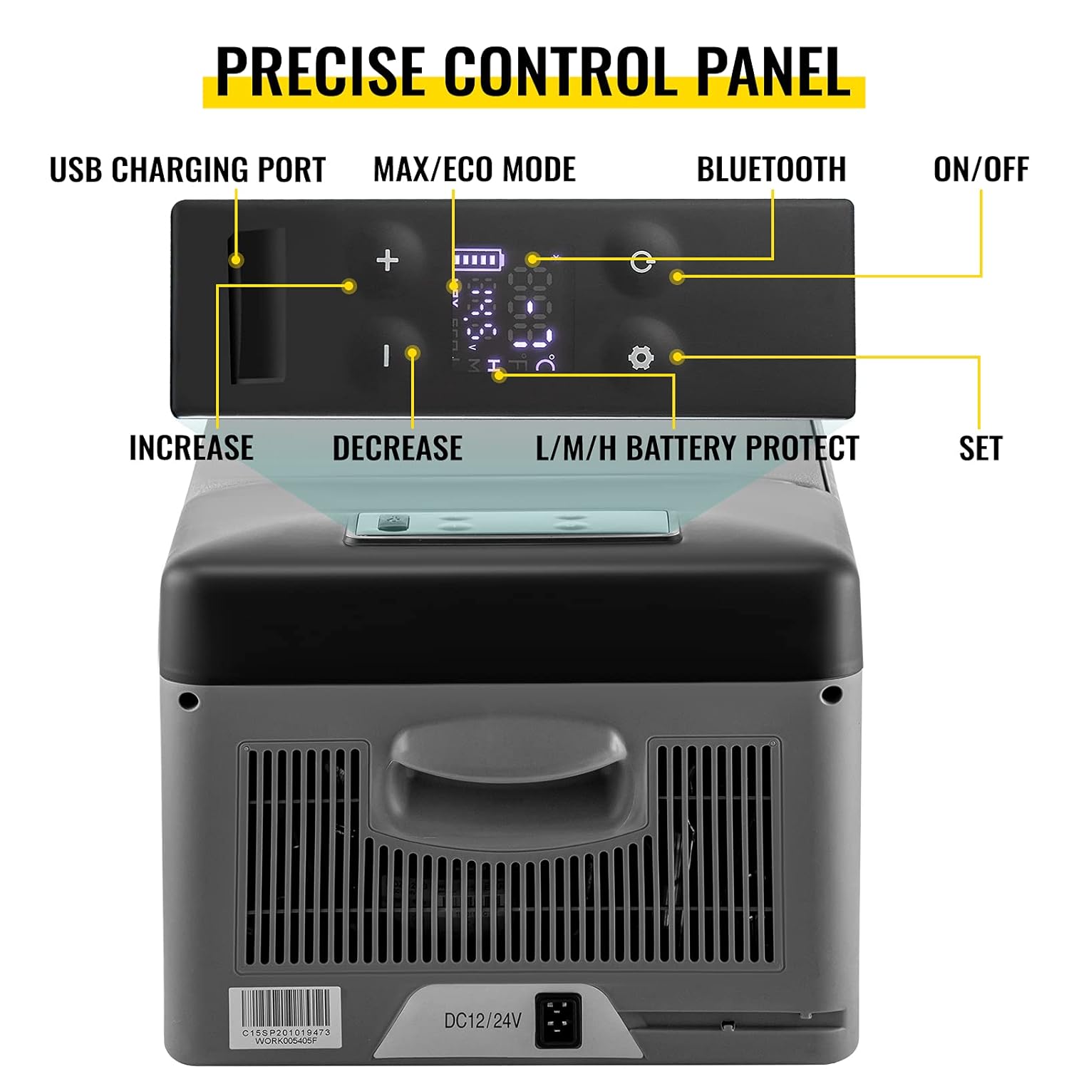 VEVOR - Mini réfrigérateur portable 15L, -20° à 10°C, 598x320x260mm