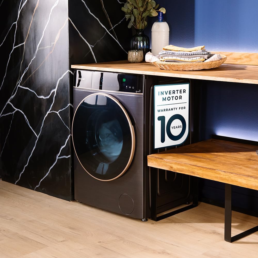 Cecotec - Bolero DressCode 8900 - lave-linge 8kg, 1400 tr/min, inverter, écran 10,3