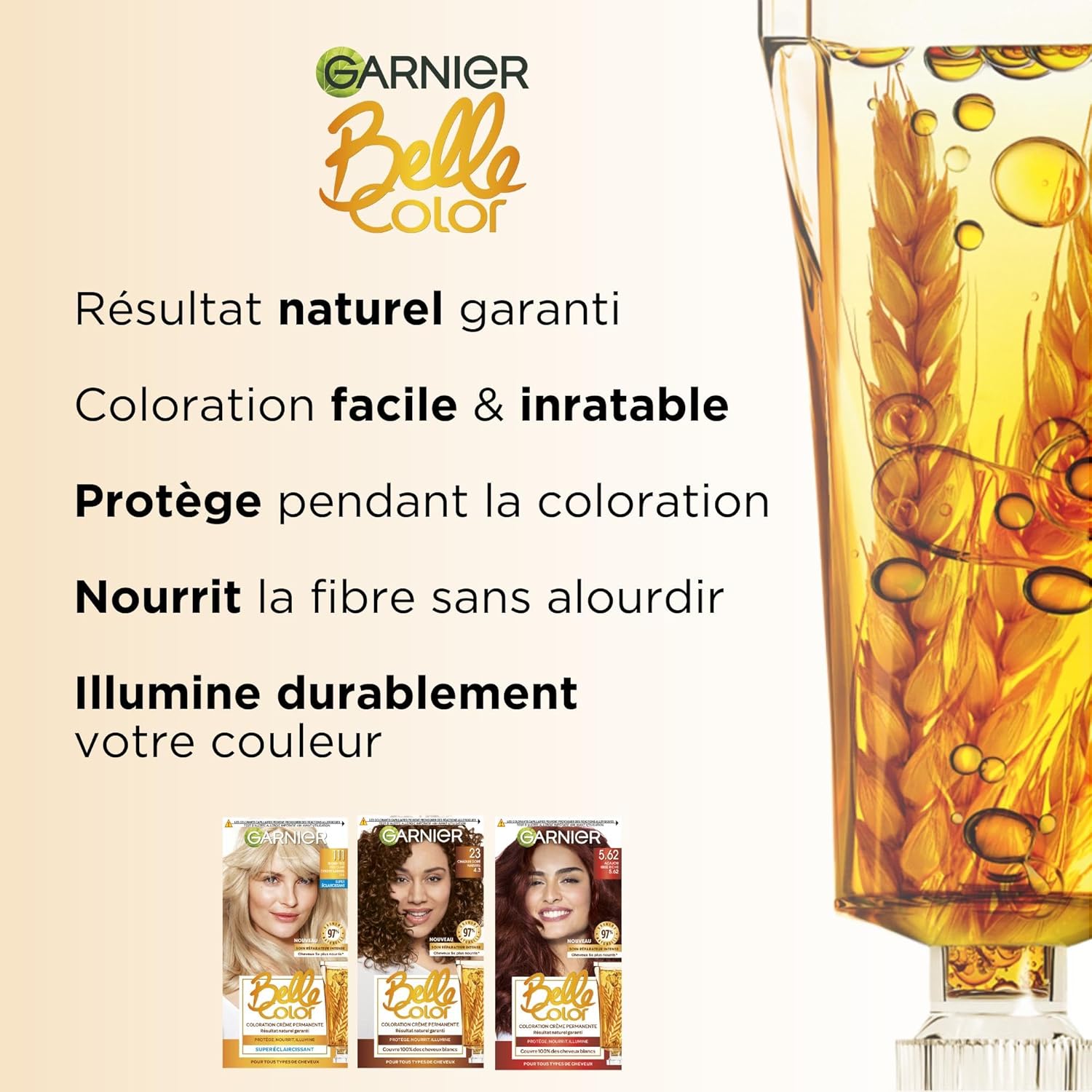 Garnier - Belle Color - 2x100ml - Blond très clair doré, crème permanente - 112