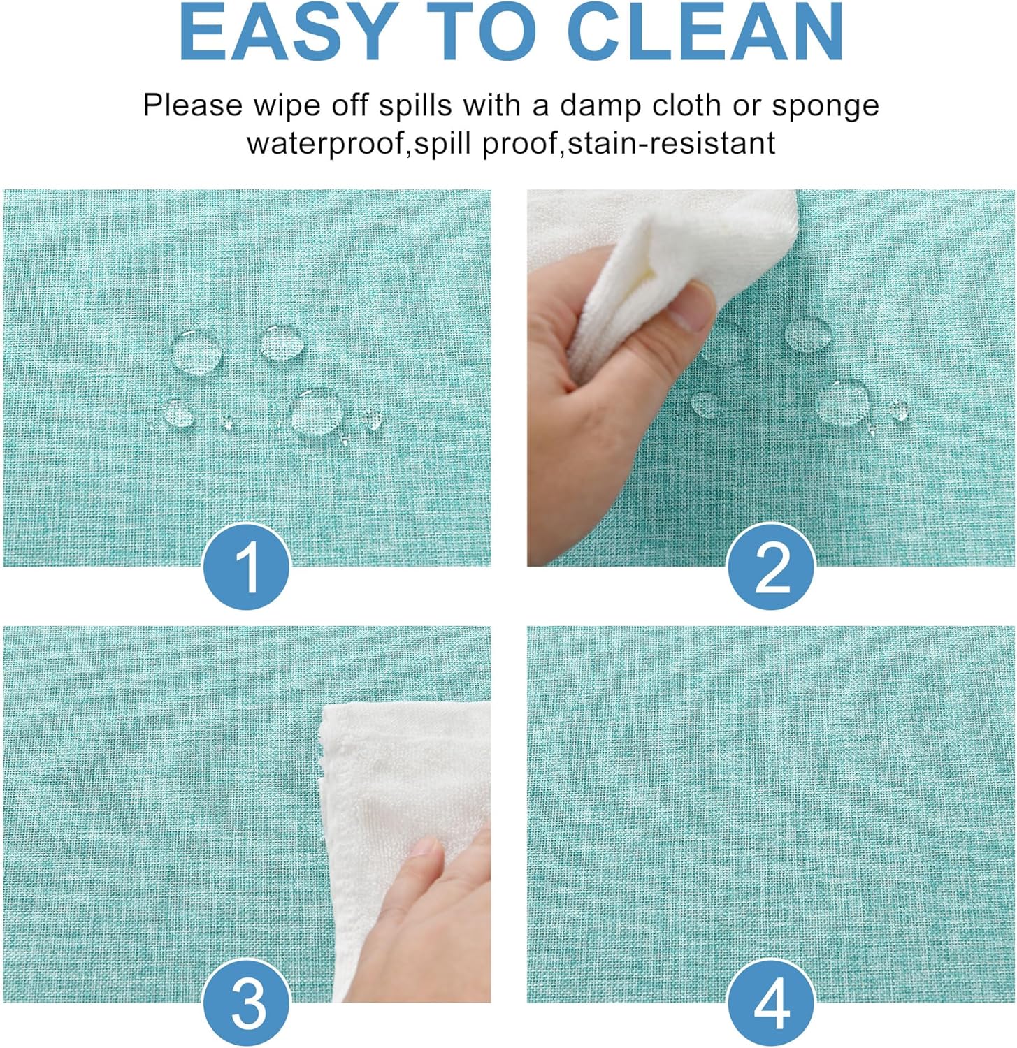 DWCN - nappe aqua aspect lin - 135x220cm - lavable, imperméable