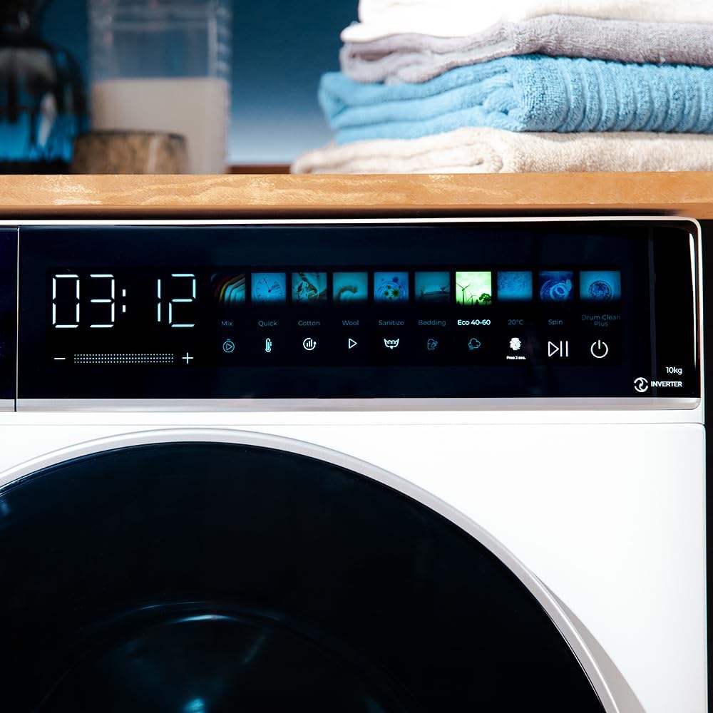 Cecotec - lave-linge frontale 10kg, 1400tr/min, écran 10,3