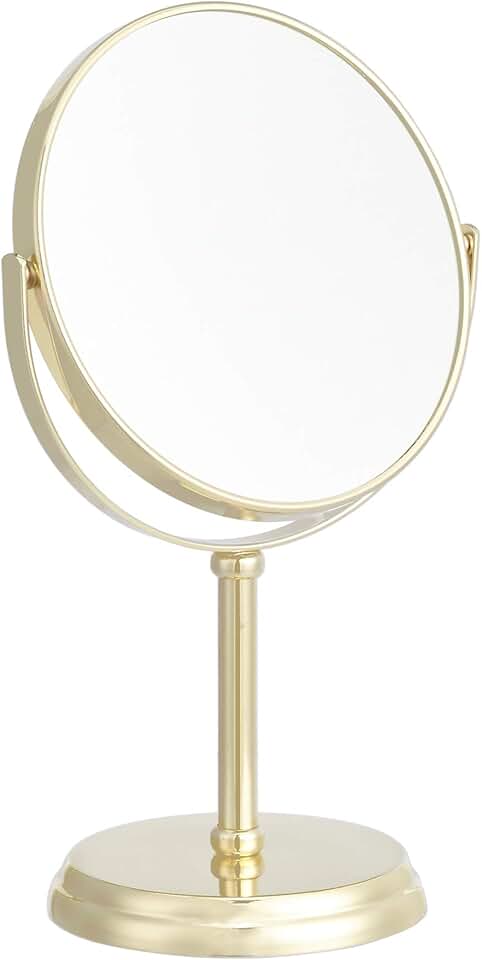 maxi-dealzz Basics – Miroir sur pied rond, 18.3x12.5x30 cm, grossissant x5