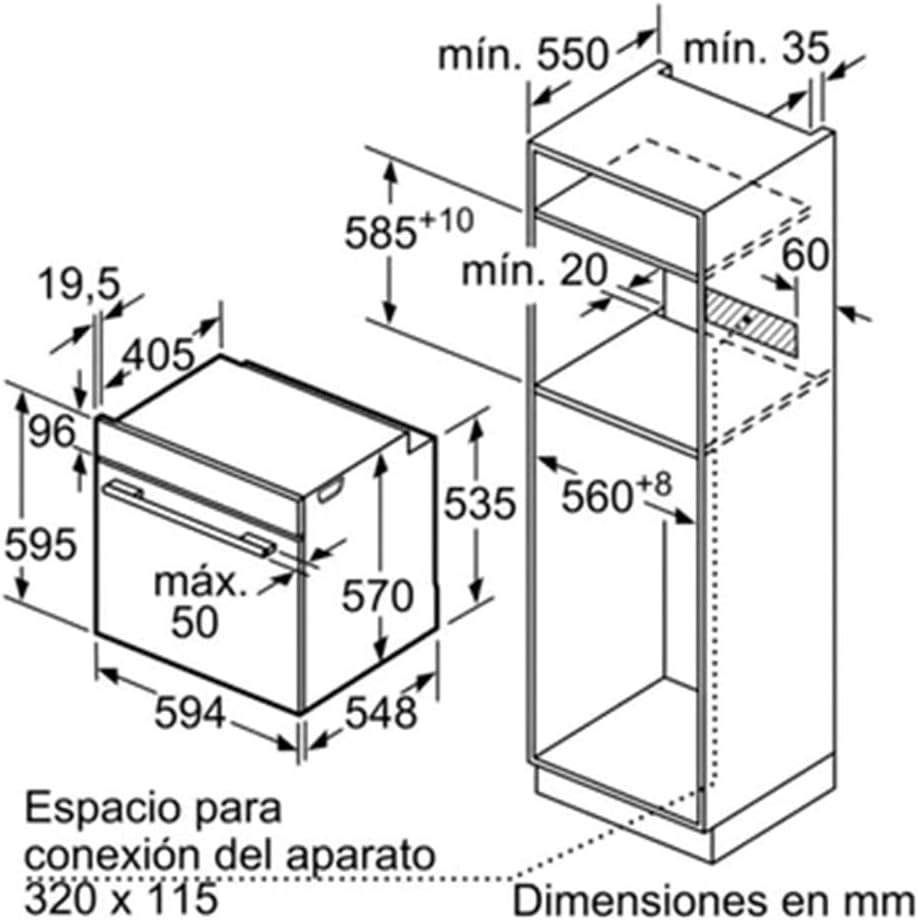 Bosch - Série 2 HBA510BR0 - 60x60 cm, inox, commandes fixes, HBA510BR0