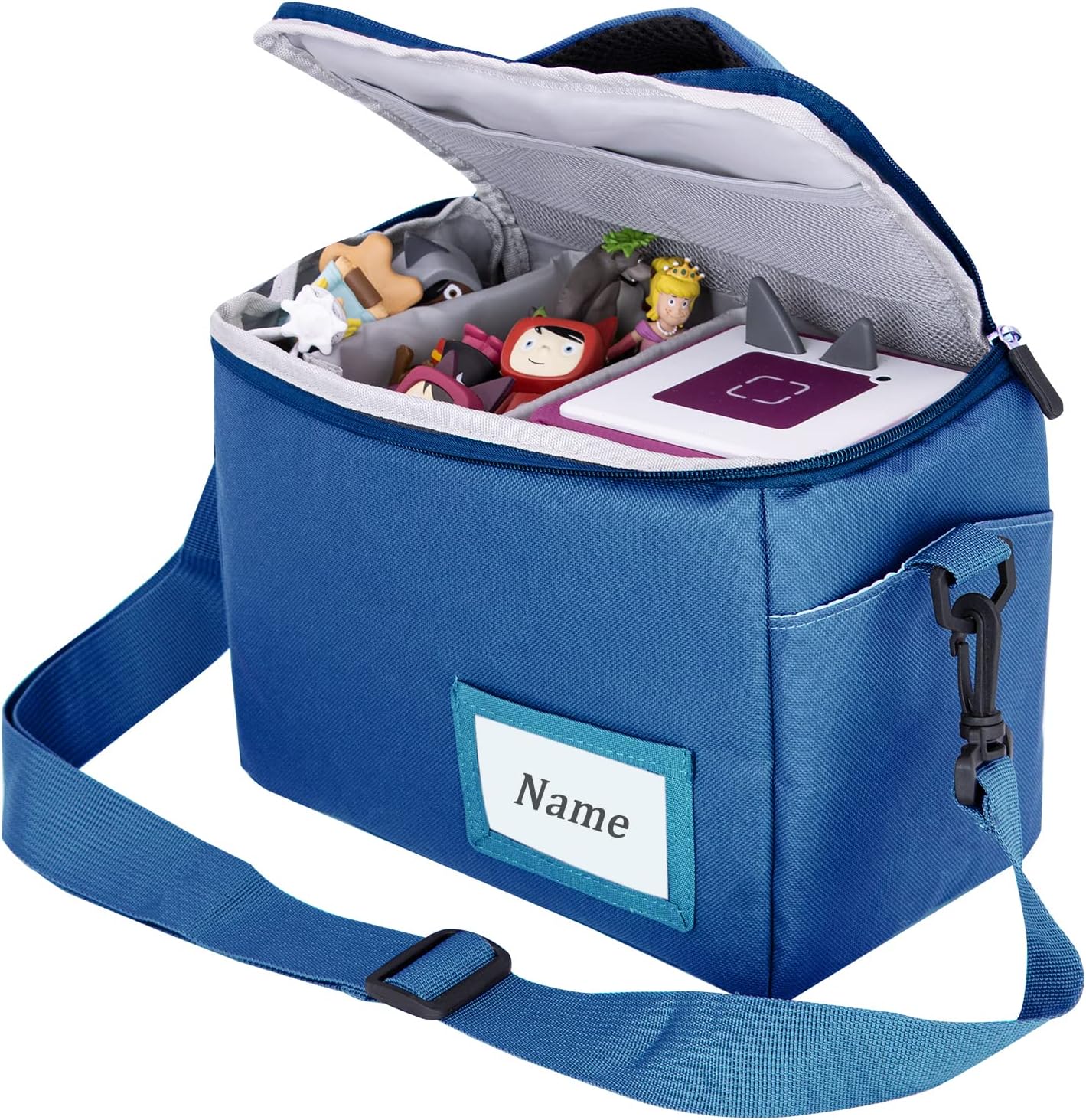 Sac de transport enfants Toniebox - polyester bleu - rangement pratique - idéal starter kit
