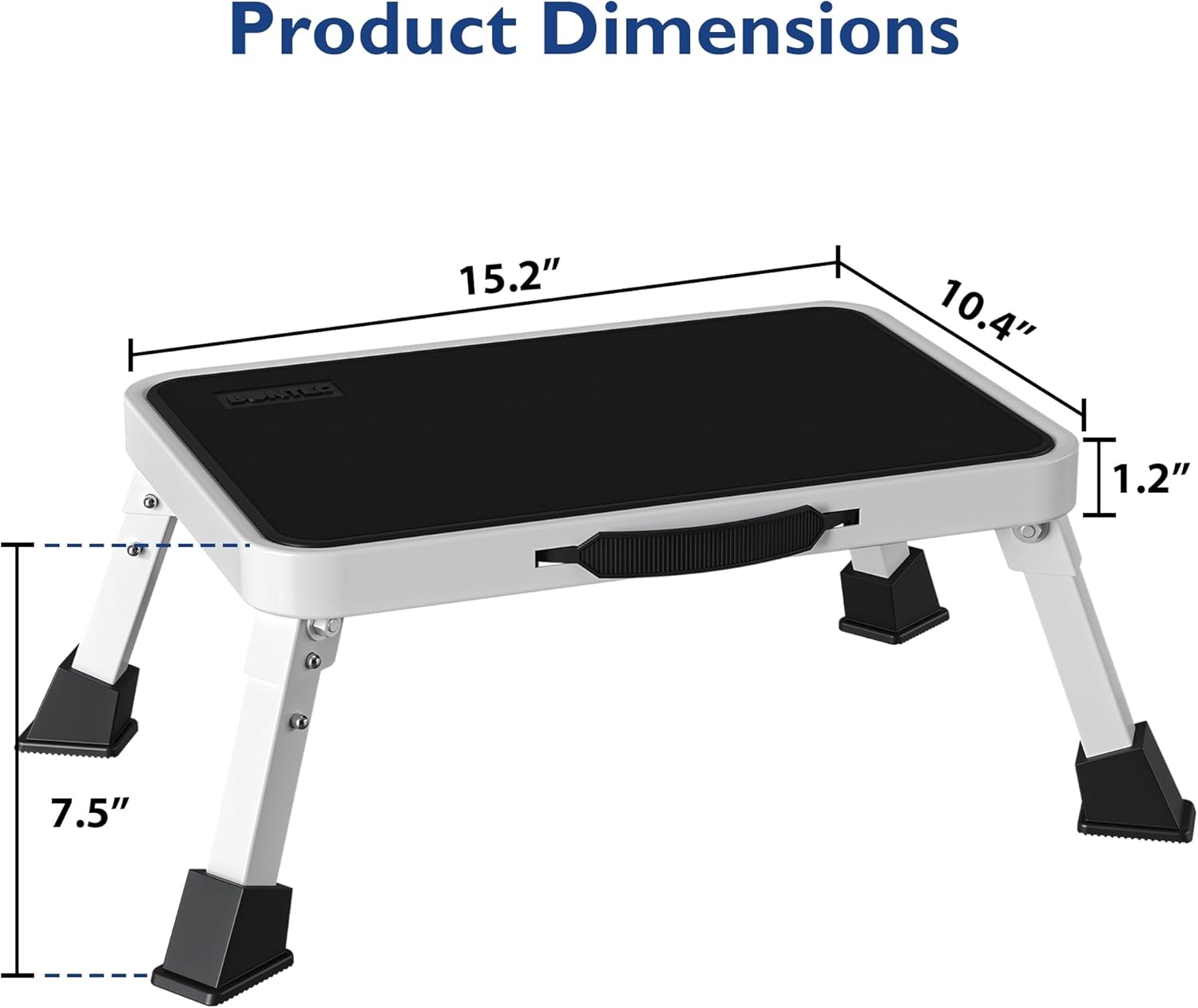 BONTEC - marchepied pliable métal - compact - 150kg - marches antidérapantes