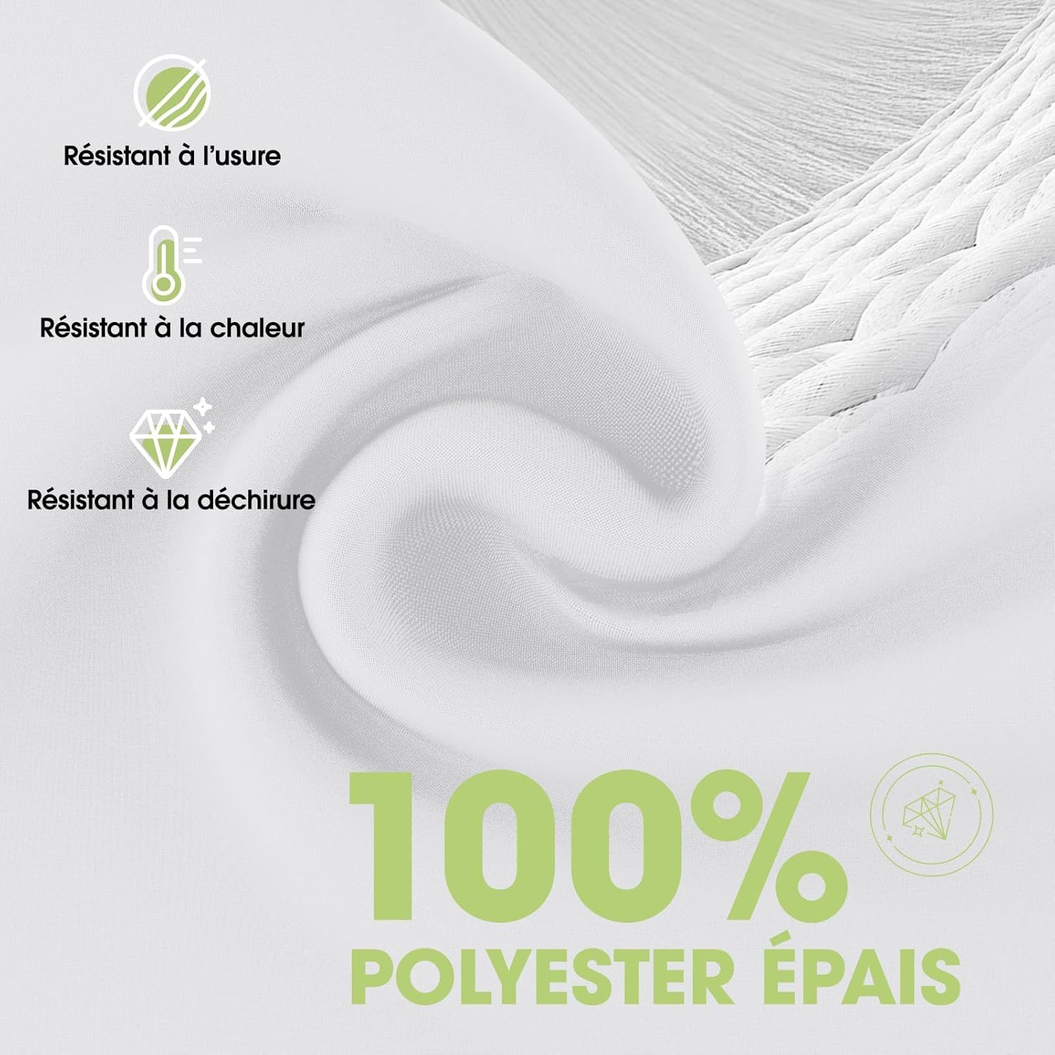 Pureegg - Nappe rectangulaire lot de 2, 140x240cm, tissu lavable