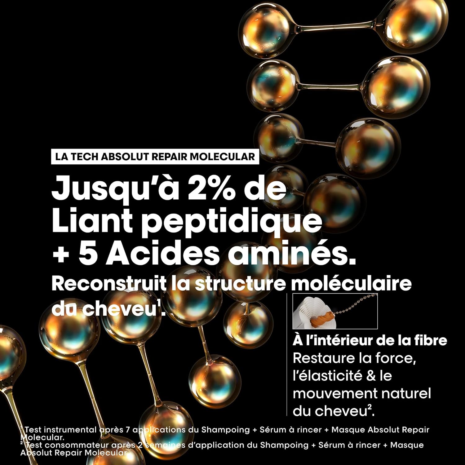 L'Oréal Professionnel - Absolut Repair Molecular - 250ml - Sérum réparateur cheveux abîmés, traitement moléculaire, form