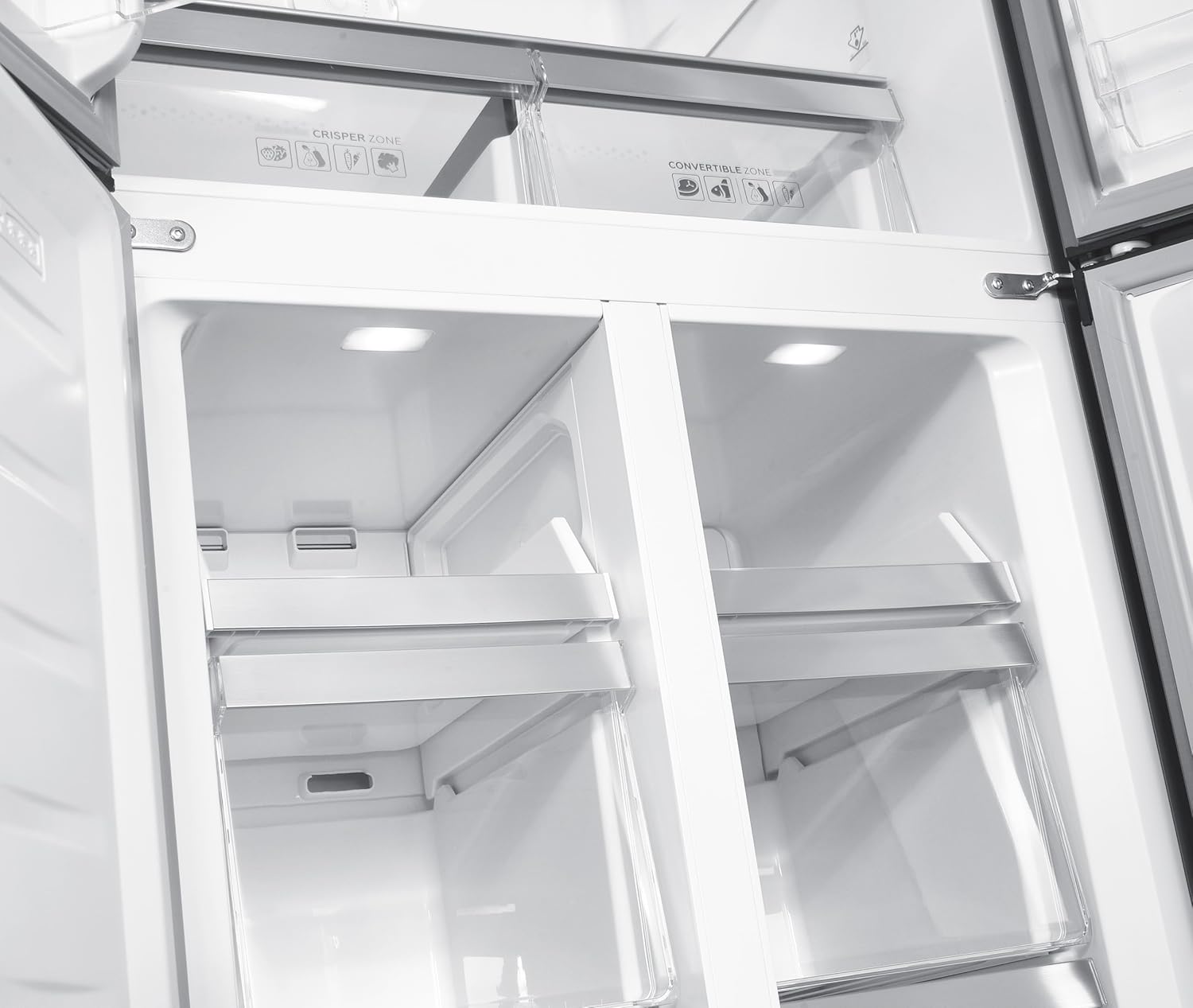 GEDTECH - Réfrigérateur multi-portes inox, 470L, No Frost, distributeur d'eau, GMP470IXT