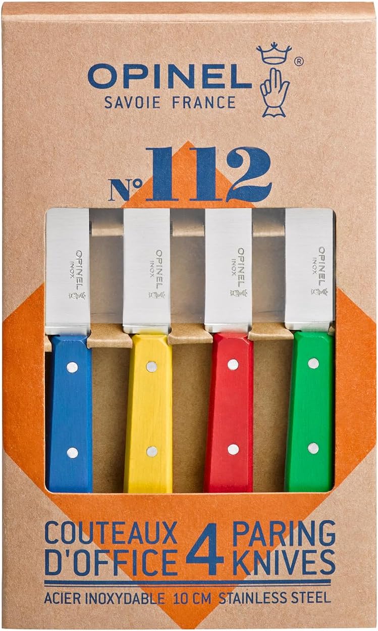 Opinel - Coffret 4 couteaux d’office N°112 - lame inox 10 cm - fabrication française