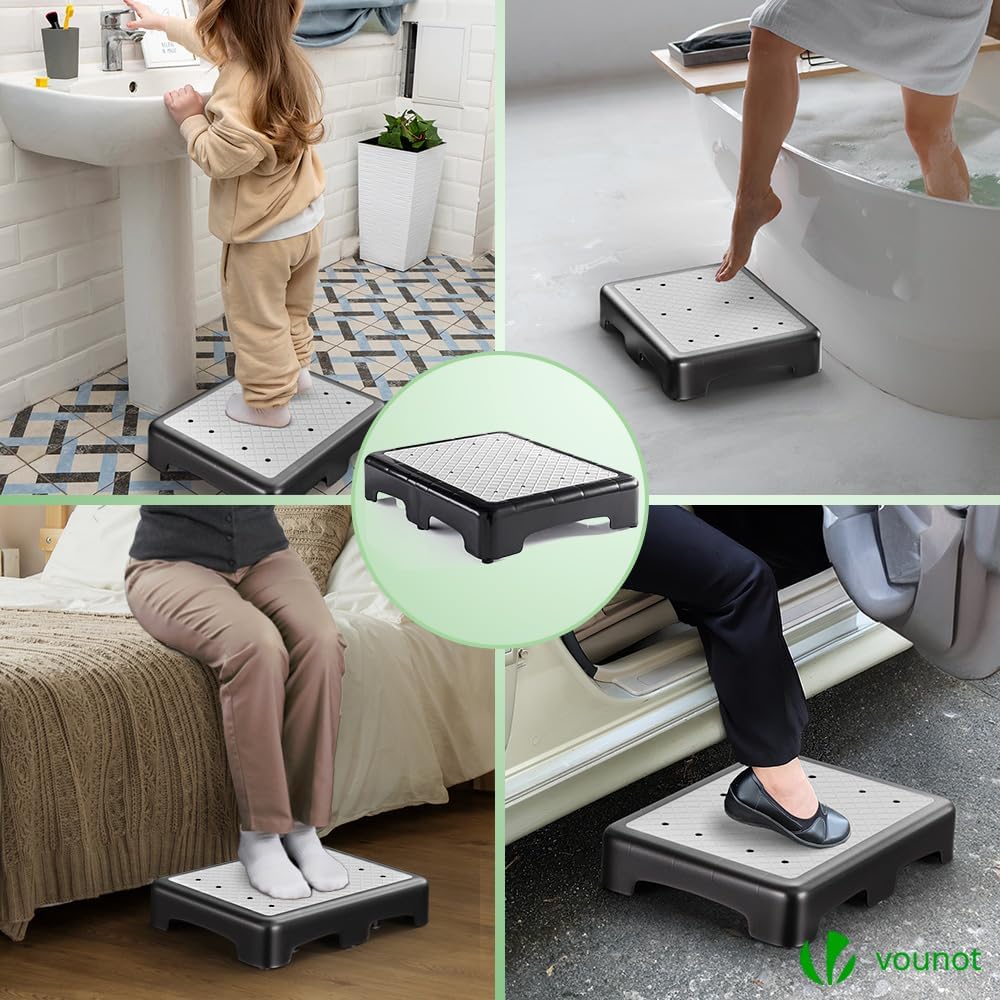 VOUNOT - Marchepied antidérapant grande surface - portatif, intérieur/extérieur - usage enfants et seniors