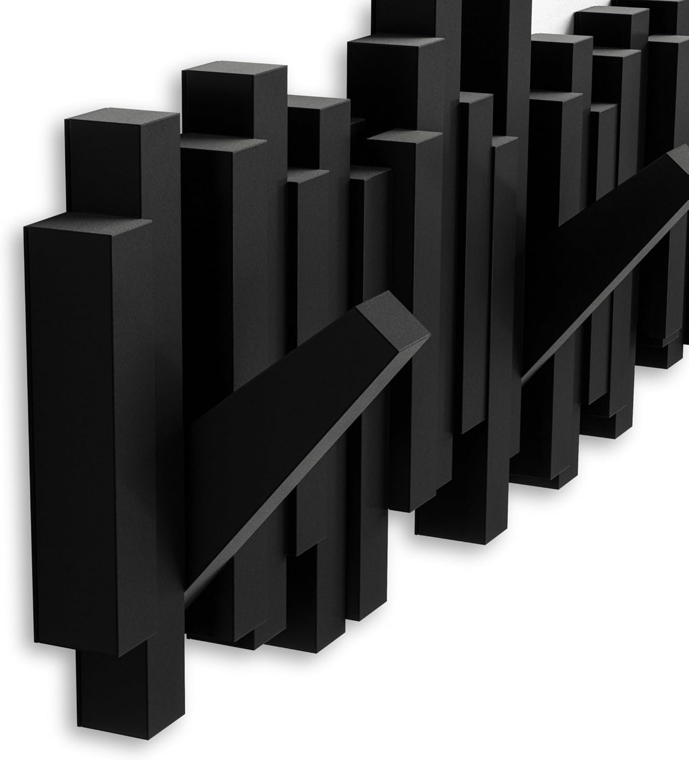 Umbra - Sticks portemanteau mural, 5 crochets rabattables, noir