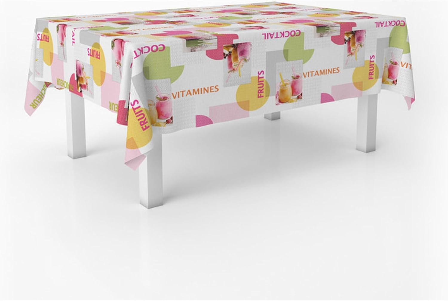 Nappe en toile cirée - rectangulaire 100x140 cm - anti-taches, imperméable, multicolore