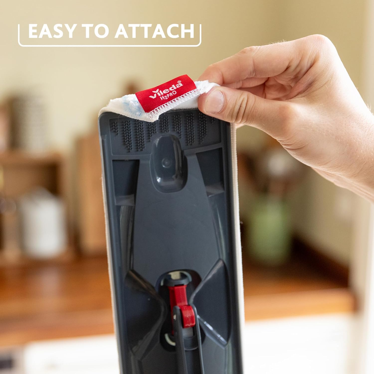 Vileda - Recharge Balai à Plat H2PrO - microfibre résistante - lavable en machine - tous sols durs - H2PrO