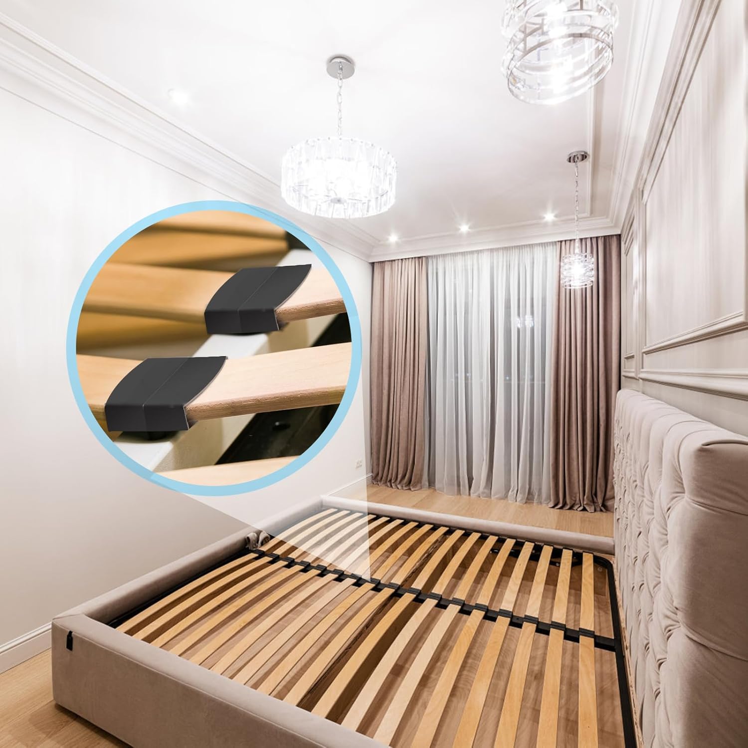 Supports pour sommier à lattes - lot de 50 - plastique - embouts de rechange