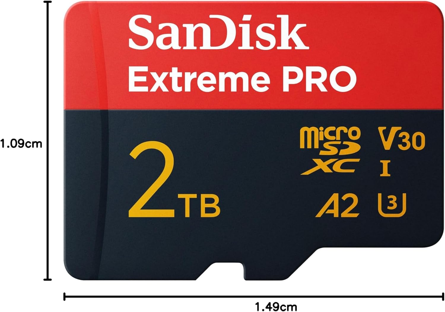SanDisk - Extreme PRO microSDXC 2 To - 250 Mo/s, 4K, A2, UHS-I, V30