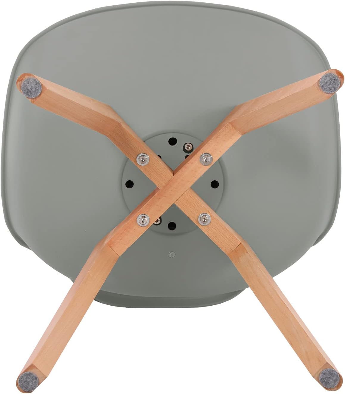 Eggree - Lot de 2 chaises design, hêtre massif, confort, gris, EGGREE