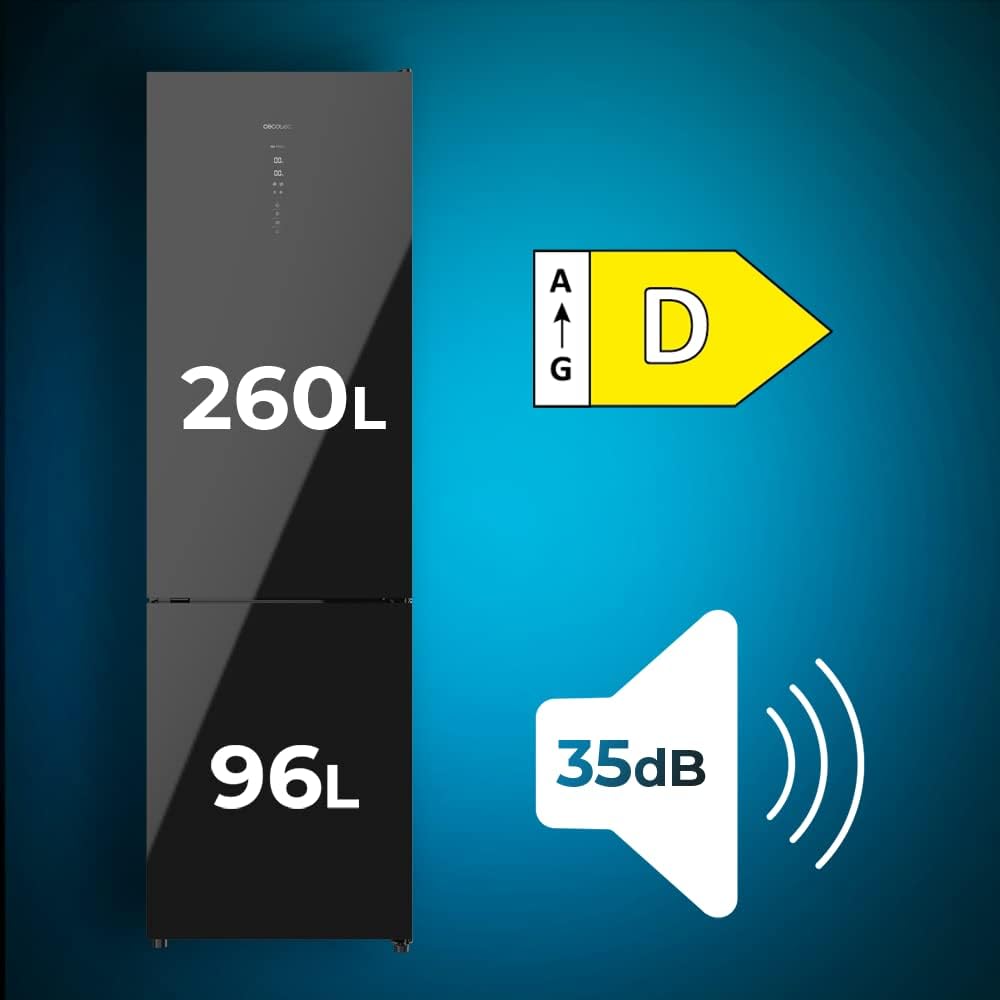 Cecotec - Bolero CoolMarket Combi - 200x60cm - 356L, No Frost, Multi Air Flow