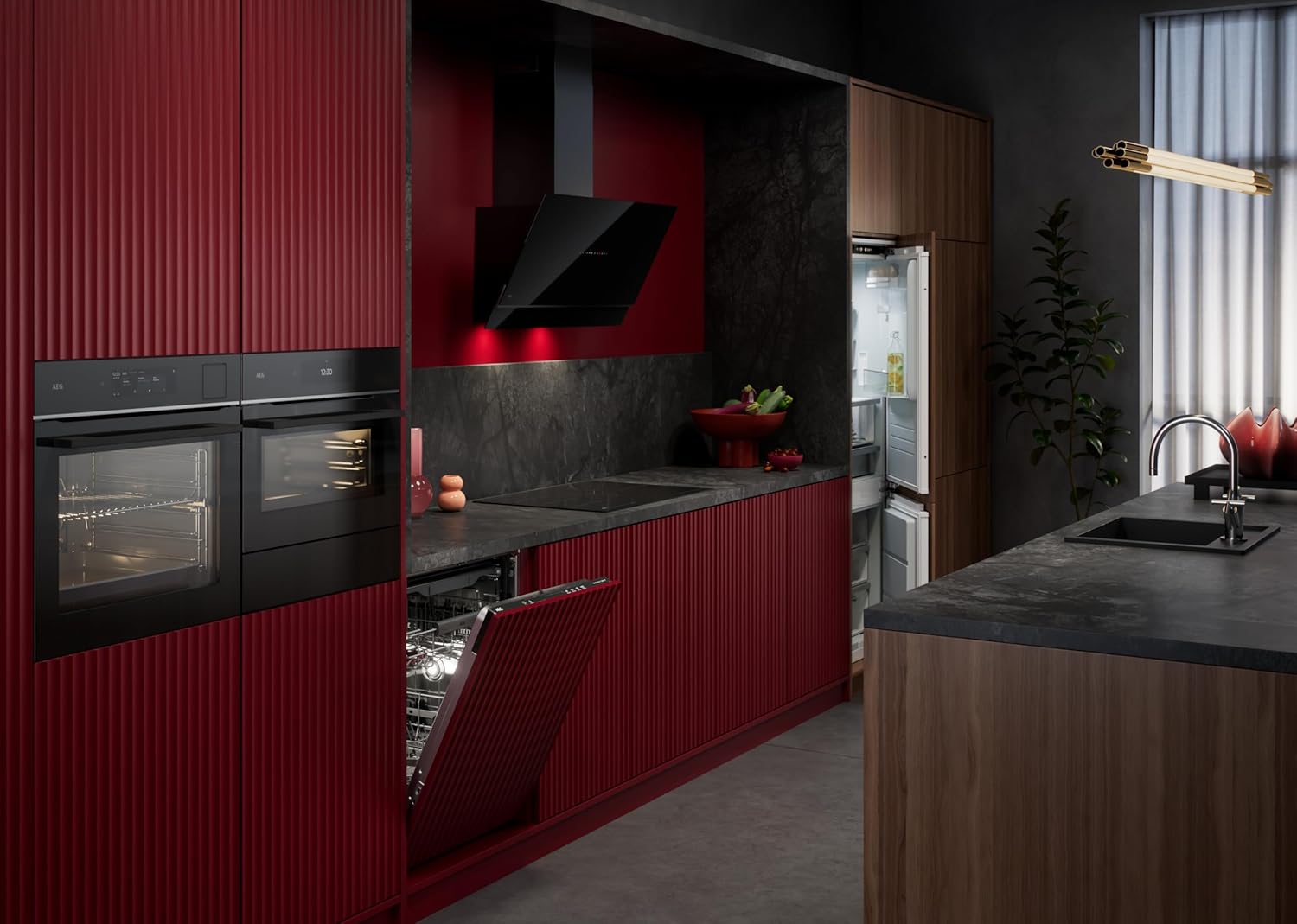 AEG - Four encastrable Série 7, Wifi, pyrolyse, TFT, sonde thermique - TE7PB62WAB