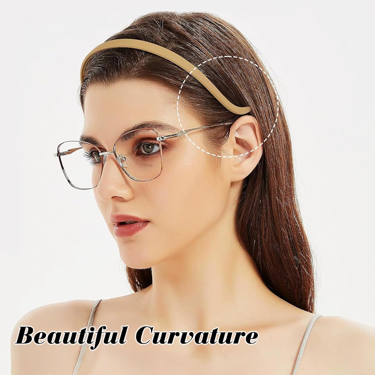 Serre-tête plastique femme - 6 pcs - bandeau dents, sans douleur