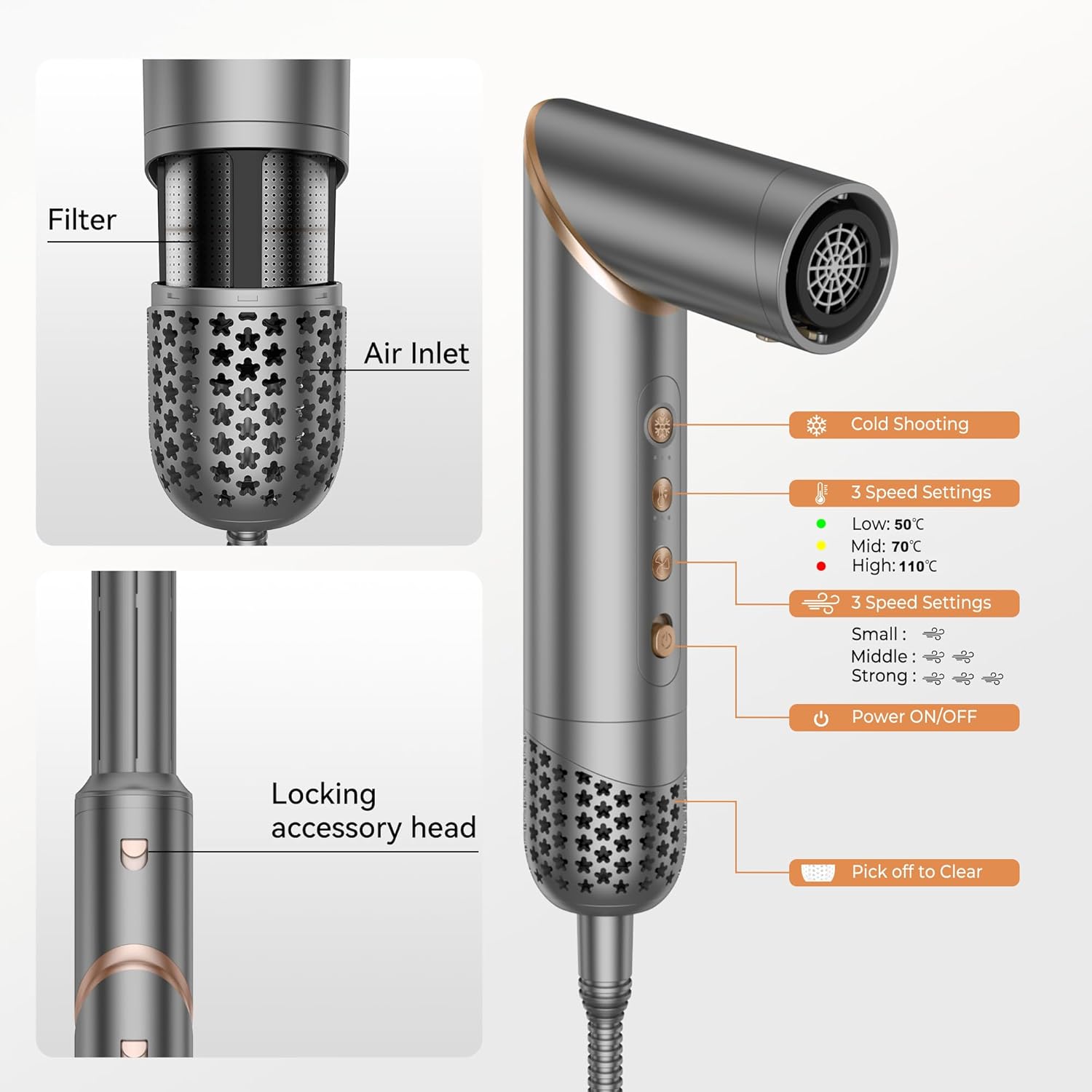 OKWRAP - Air Styler 6 en 1 - sèche, boucle, lisse, 110000TR/MIM