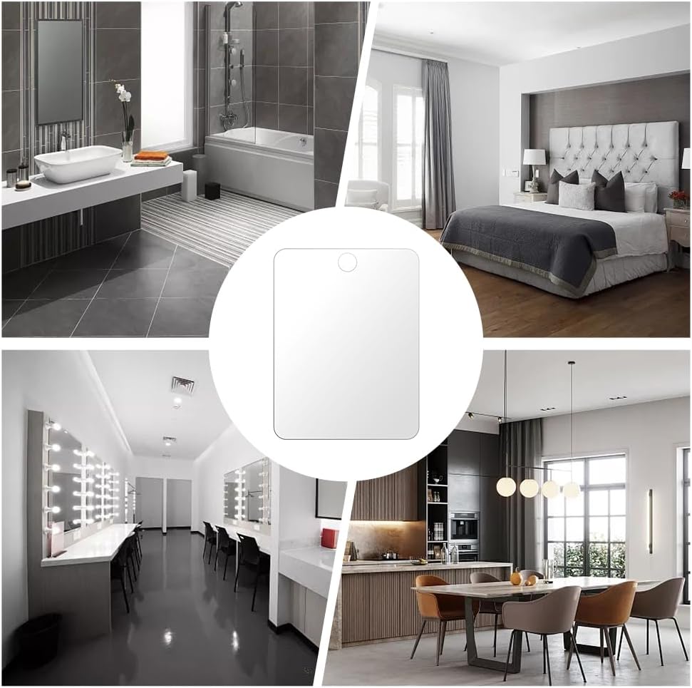 Miroir de maquillage de douche - petit format - sans buée, portable, ventouse