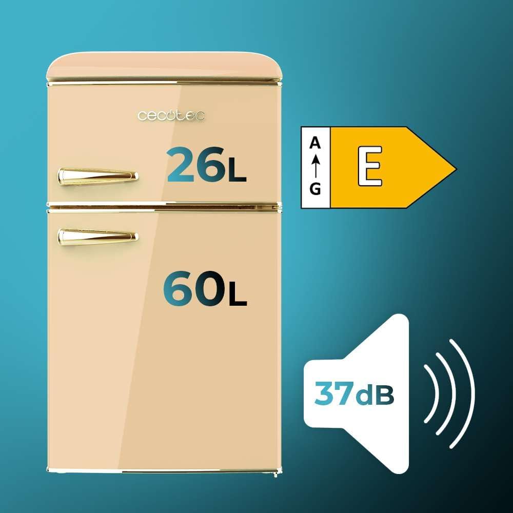 Cecotec - Bolero CoolMarket 2D Origin - 86L - No Frost, LED, Classe E