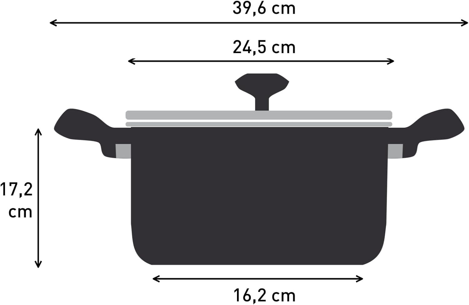 Tefal - Cocotte fonte ovale série Air - 30cm - fonte alu légère, céramique, four, induction, E2668925