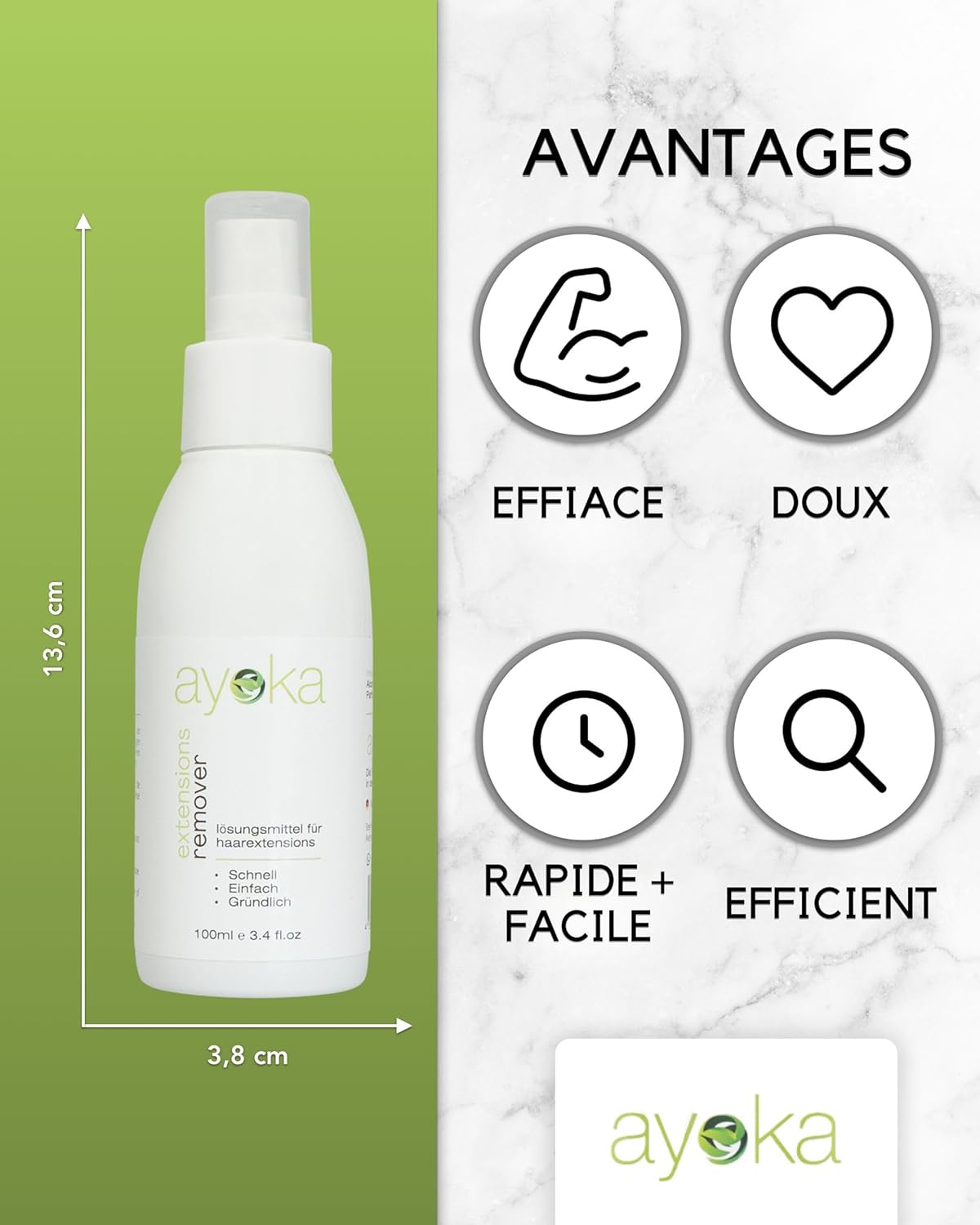 Dissolvant spray pour extensions cheveux, extra fort, 100ml, kératine, rubans tape