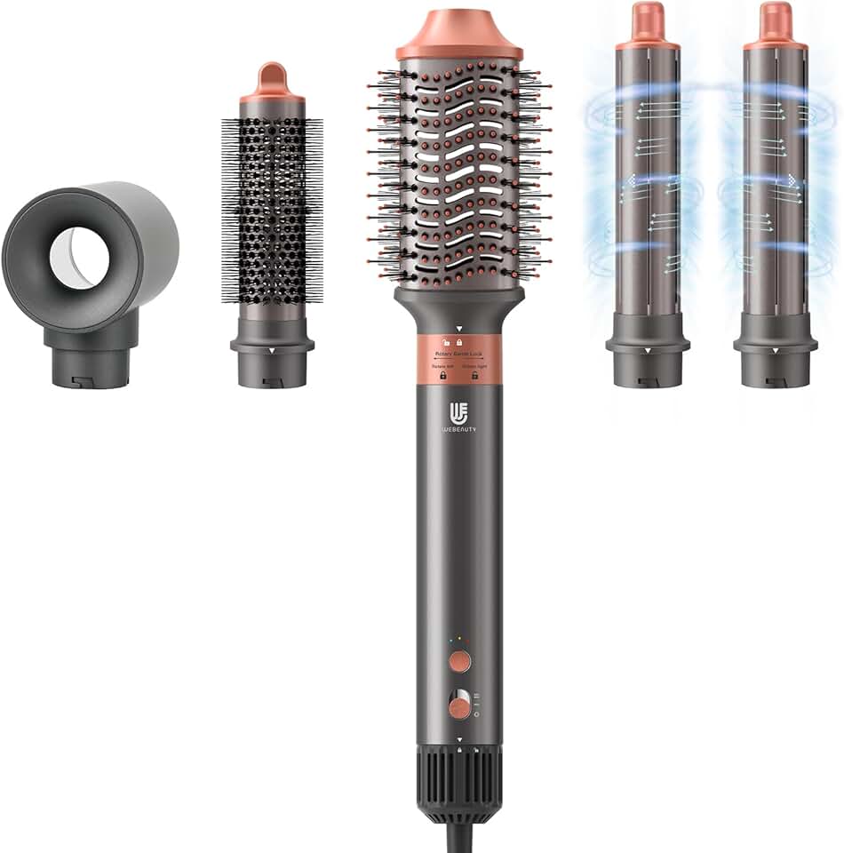 WeBeauty - Air Styler 6 en 1 - 30m/s, ions négatifs, 110000 tr/min, boucleur volumisant