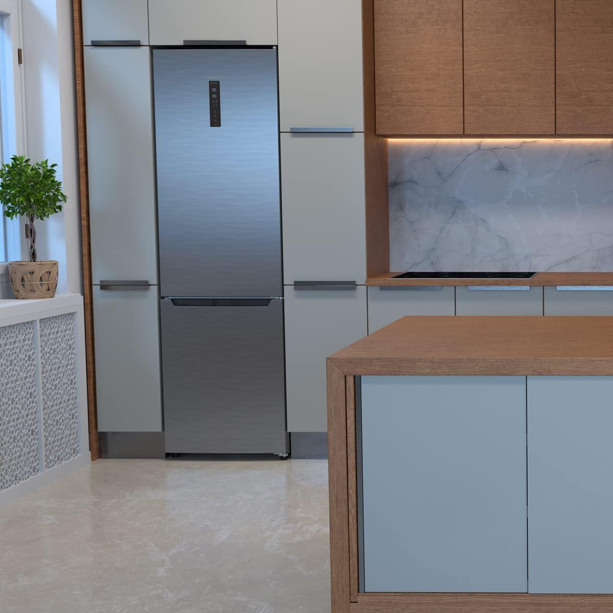 Cecotec - Bolero CoolMarket Combi 356 - 200x60cm - 356L, froid ventilé, basse conso, Total No Frost