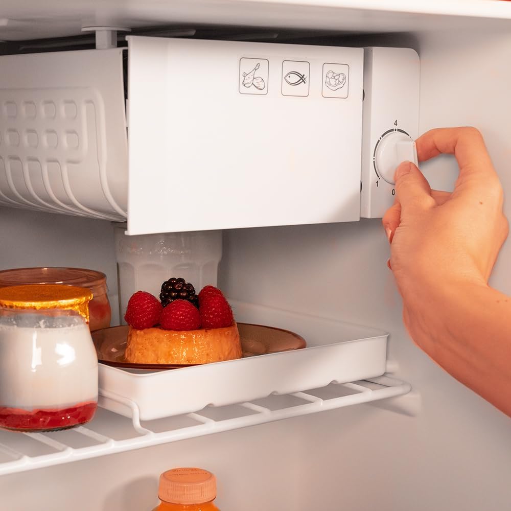 Cecotec - Bolero CoolMarket TT Origin - 55x44,7cm - mini frigo, classe E, bac à glace, poignée chromée