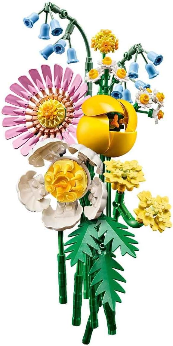 LEGO - Botanicals Petite Sunny Bouquet - fleurs artificielles à monter, pour filles et ados, idée cadeau, 10347