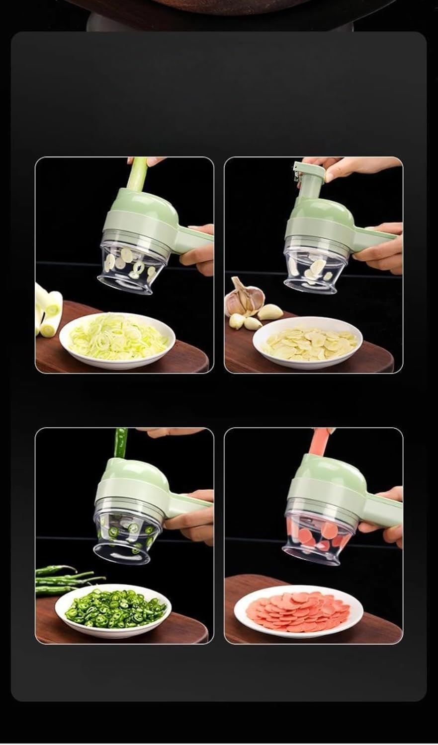 Trancheuse de légumes électrique portable, coupe-ail, broyage, multifonction