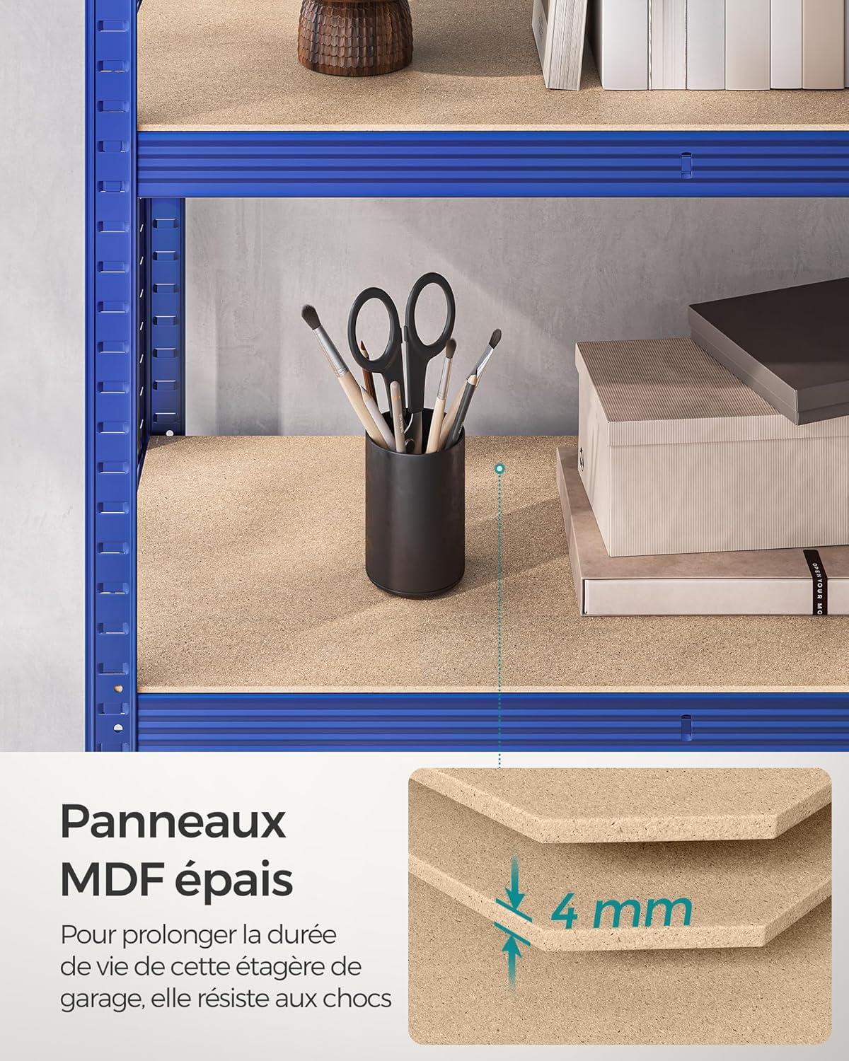 SONGMICS - étagère 5 niveaux - 40x90x180 cm - 875kg, planches réglables, style industriel, GLR040Q02